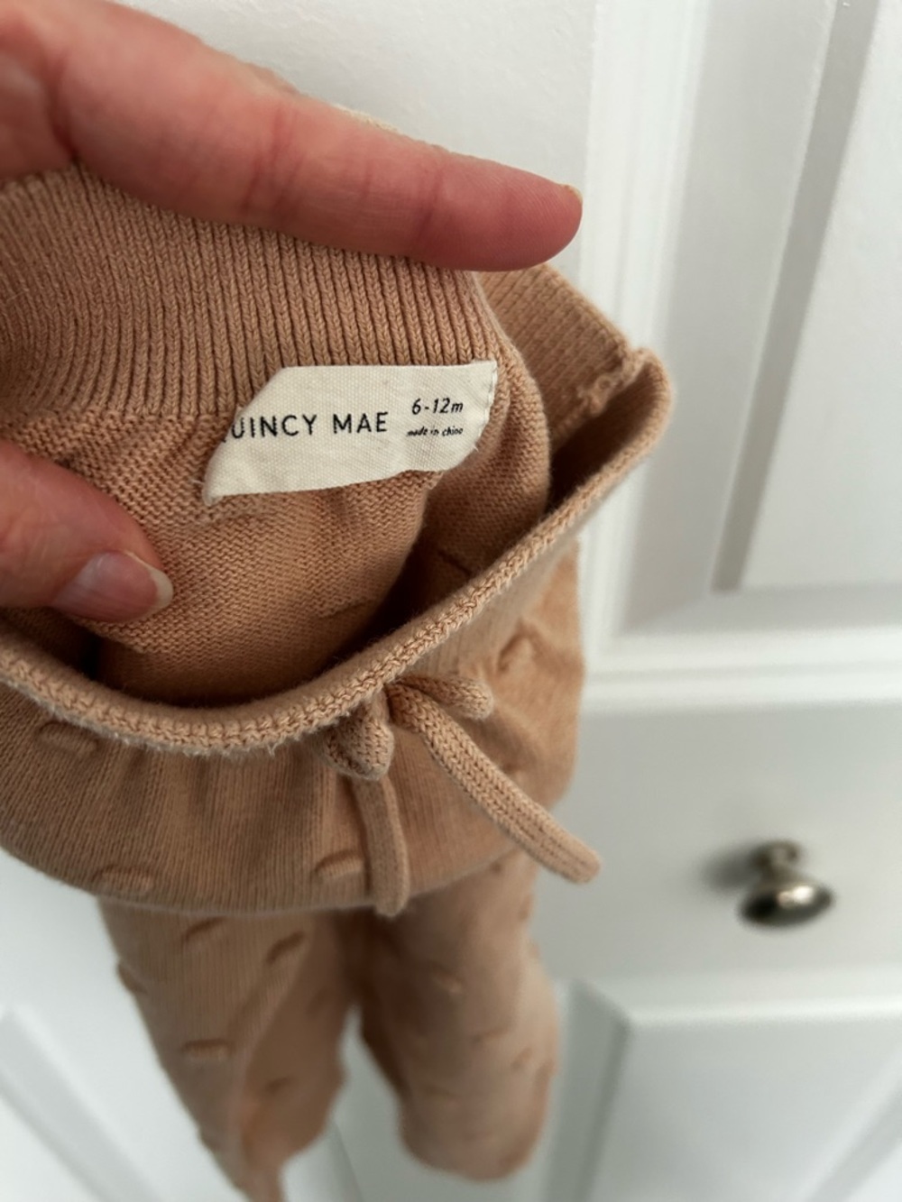 Quincy Mae 6-12 months bubble sweater and pants set tan - Picture 8 of 8